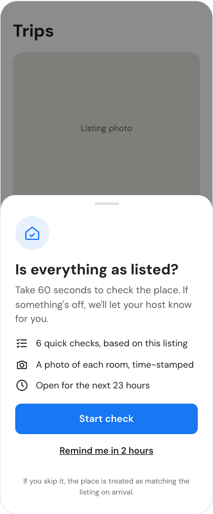 The arrival sheet: Is everything as listed?